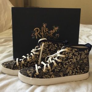 Rifle Paper Co floral high top keds size 9